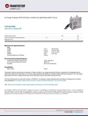 Lea International A70-00-5006 CFS-120/240-242 AC Surge Protector SPD Split Phase