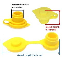 5 Yellow Fuel Gas Can Jug Vent Cap Blitz Wedco Scepter Essence Midwest Eagle