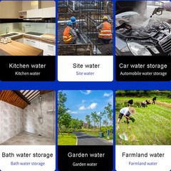 Large Plastic Water Storage Tanks 25L/35L/50L/80L/110L/200L Emergency Water