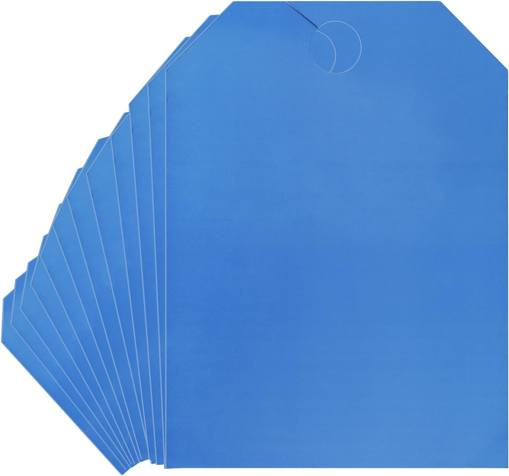 Blue 50 Packs Blank Car Mirror Hang Tags 8.5 X 11.5 Inches Car Sale Tags