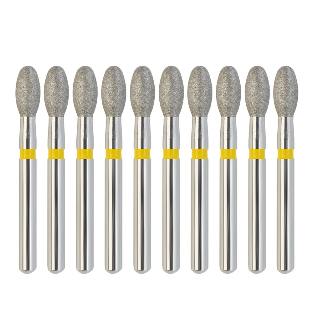 10pc/pk Dental Football Diamond Burs Egg 379/023XF Extra Fine Grit FG High Speed