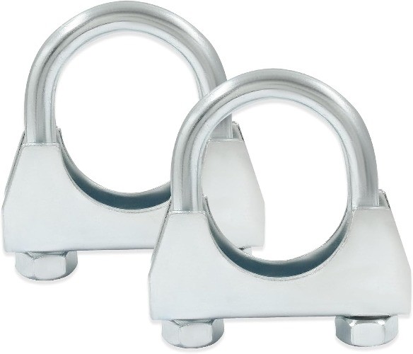 1-1/4” U Bolt Muffer Exhaust, Heavy Duty Exhaust Clamp with Saddl Size: 1-1/4