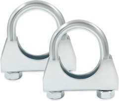1-1/4” U Bolt Muffer Exhaust, Heavy Duty Exhaust Clamp with Saddl Size: 1-1/4