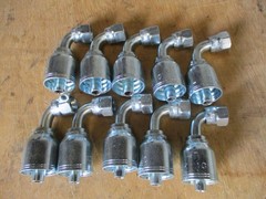 10‑Pack Koman 6‑8FJX90 Hydraulic Hose Fittings – JIC 37° Female Swivel 90°