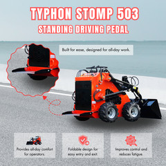 Mini Skid Steer Loader Wheel TYPHON STOMP 503 22.1HP Honda Gas Engine Free Ship