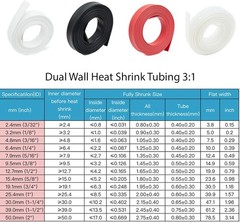 1/4 Inch Heat Shrink Tubing 3 1 Ratio Dual Wall 6.4mm (1/4″) White, 80 pcs