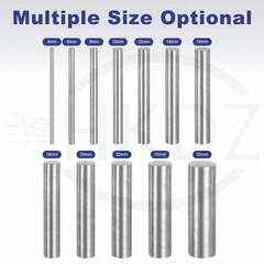 99.99% High-Purity Iron Rod Diameter 1mm- 50mm Electrodes Round Bar Length 100mm