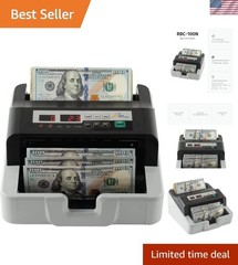 Portable High-Volume Money Counter with Counterfeit Detection – 200 Bill Hopper