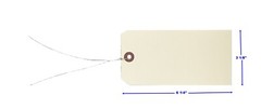100 pcs 6 1/4″ x 3 1/8″ Size 8 Manila XL Large Tag PreWired Price Tags with Wire