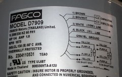 Fasco D7909 AC Air Conditioner Condenser Fan Motor 1/4 HP 1075 RPM 230 Volts