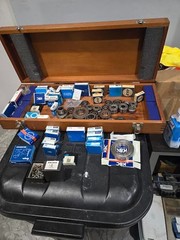 Mixed LOT 66 Bearings BROWN SHARPE VINTAGE WOOD BOX (35 NIB) (31 LOOSE) NEW $149