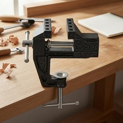Mini Desktop Vise Dark Textured Finish Mini Bench Vise Cast Metal
