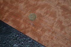 Block Mottled Makore Raw Wood Veneer Sheet 8 x 31 inches 1/42nd thick L2308-50