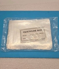 1.25Mil, 3″ X 4″ | LDPE Clear Flat Poly Bags, Flexible – 1000 Count (10) 100 Bag
