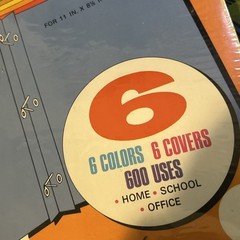 Rare Vtg DUO-TANG Color 6pk Report Covers NOS Original Price Tag Of 81 Cents