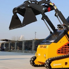 Mini Skid Steer Loader 24HP 4-in-1 Bucket 3-Stage Pump Hydraulic System 2026 New