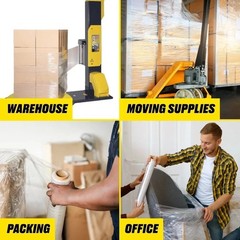 4 Pack Clear Stretch Wrap 15″ x 1200 ft PE Film Heavy-Duty Pallet
