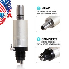 USA Dental Slow Low Speed Handpiece Air Motor 1:1 Direct Drive 4 Hole