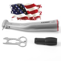 Dental LED Fiber Optic 1:5 Increase Contra Angle Handpiece Internal 4 Way Spray