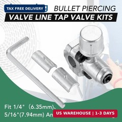 4PCS BPV-31 Bullet Piercing Valve Kit, Adjustable Line Tap Valve for Air Conditi