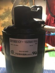 TOSHIBA ( GMCC) EH108X1CY-1DZDU4 115V 1PH 60Hz R22 LRA 47 Compressor