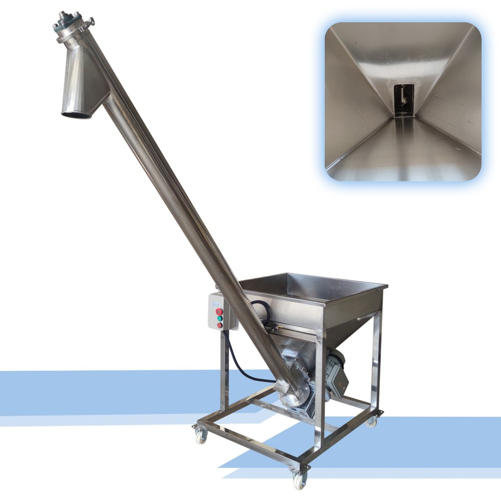 220V 60HZ Screw Type Automatic Feeding Machine 1.7M Height Material Conveyor
