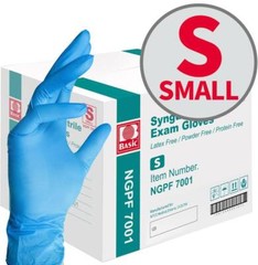 4 MIL SYNGUARD NITRILE EXAM GLOVES (BLUE) SIZE: S. 10 boxes in case