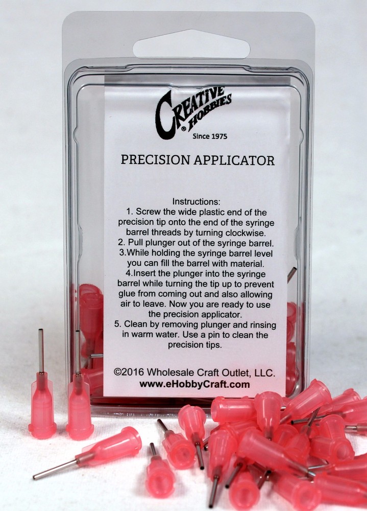 18 Gauge 0.5 Inch, Pink, Precision Applicator Dispensing Needle Tips, 50 Pieces