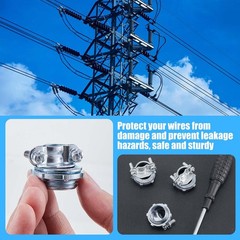 Blulu 50 Pcs 3/4 Inch Cable Connectors Clamp Type Cable Connectors Conduit