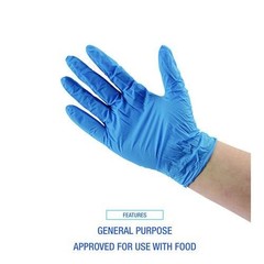 Boardwalk 395 Series Large Disposable Nitrile Gloves, 9.5″ Long, 2 Boxes of 100