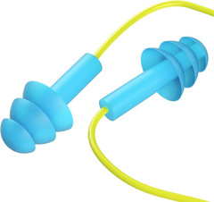 6 Pairs Reusable Corded Earplugs Noise Reduction Silicone Ear Plugs with Case Wa