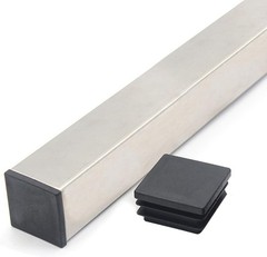 1.5 Inch Square Plastic End Caps for Tubing – 4 Pack, Durable & Weatherproof