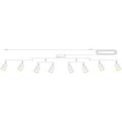 Plug in Track Lighting LED, Track Lighting Fixtures Ceiling, White 8-Light Ki…