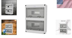24 Way Circuit Breaker Box with DIN Rail – Waterproof