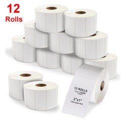 12 Rolls 2″x1″ Direct Thermal Shipping Labels for Zebra Eltron & Rollo 1300/Roll