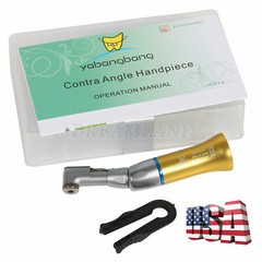 Dental Contra Angle Low Speed Handpiece Latch 2.35mm Bur 1:1 Gear Gold