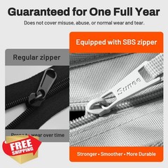 SUNEE Zipper Binder Light Grey