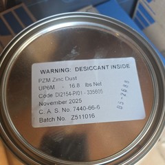 PPG Dimetecote 21-5/4A- Powder Zinc