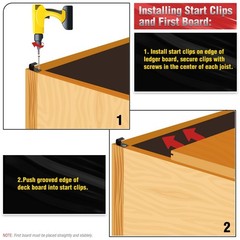 Start Clips, Hidden Deck Starter Clips for Composite Decking, Hidden Fastener…