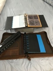 Leather Bound DAY-TIMER Calendar Planner Set – Used, Low Flat Shipping