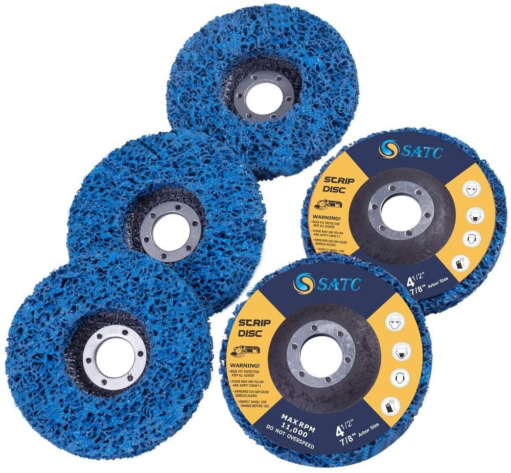 5PCS 115mm medium grit POLY STRIP DISC WHEEL PAINT RUST REMOVAL CLEAN AND STRIP