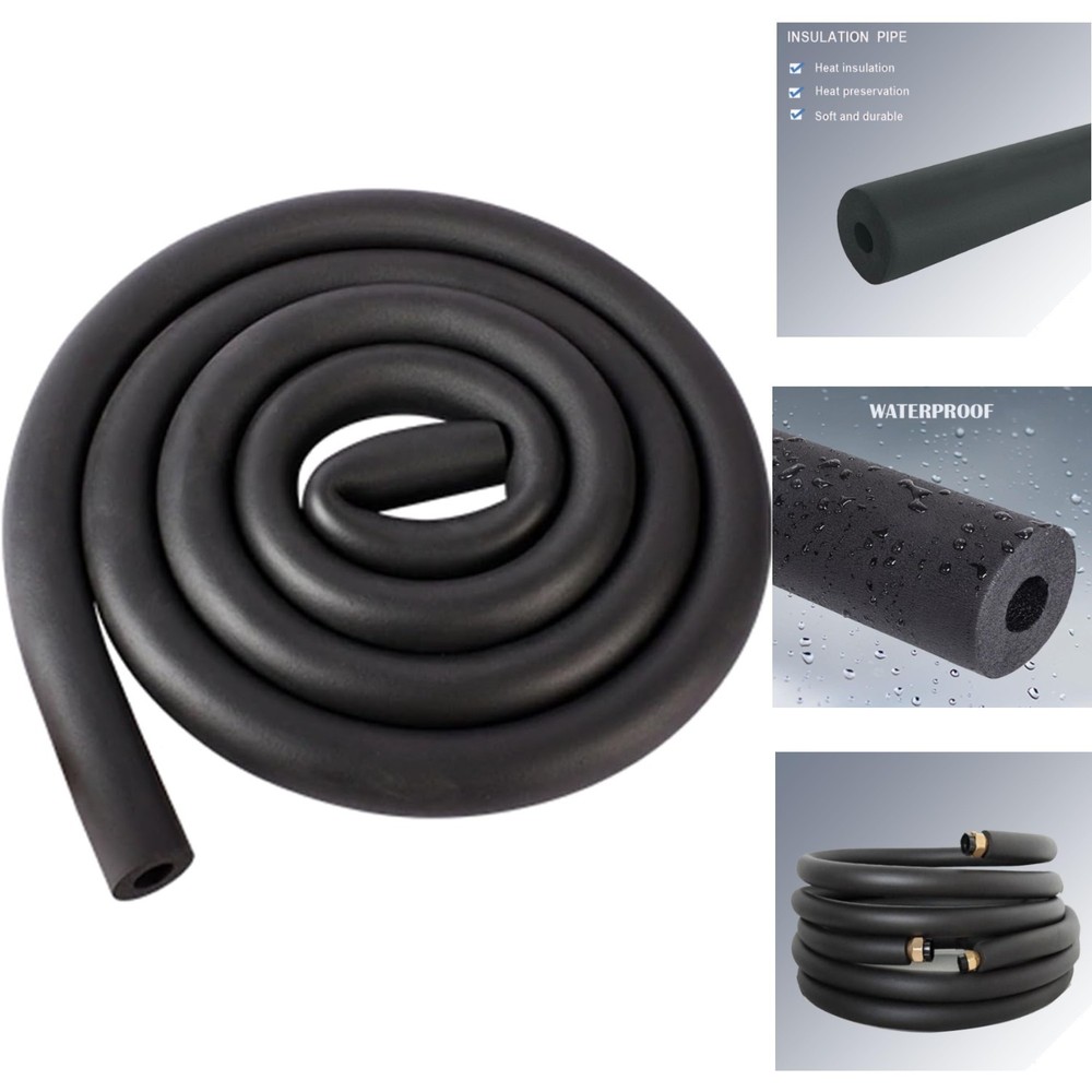 3/4″ ID Foam Pipe Insulation 6FT Rubber Water Pipe Tube for AC Unit Guitar Stand