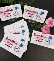 Business Cards Small Business, Blue Bird Special Thanks Your Order 3.5″ x 2″