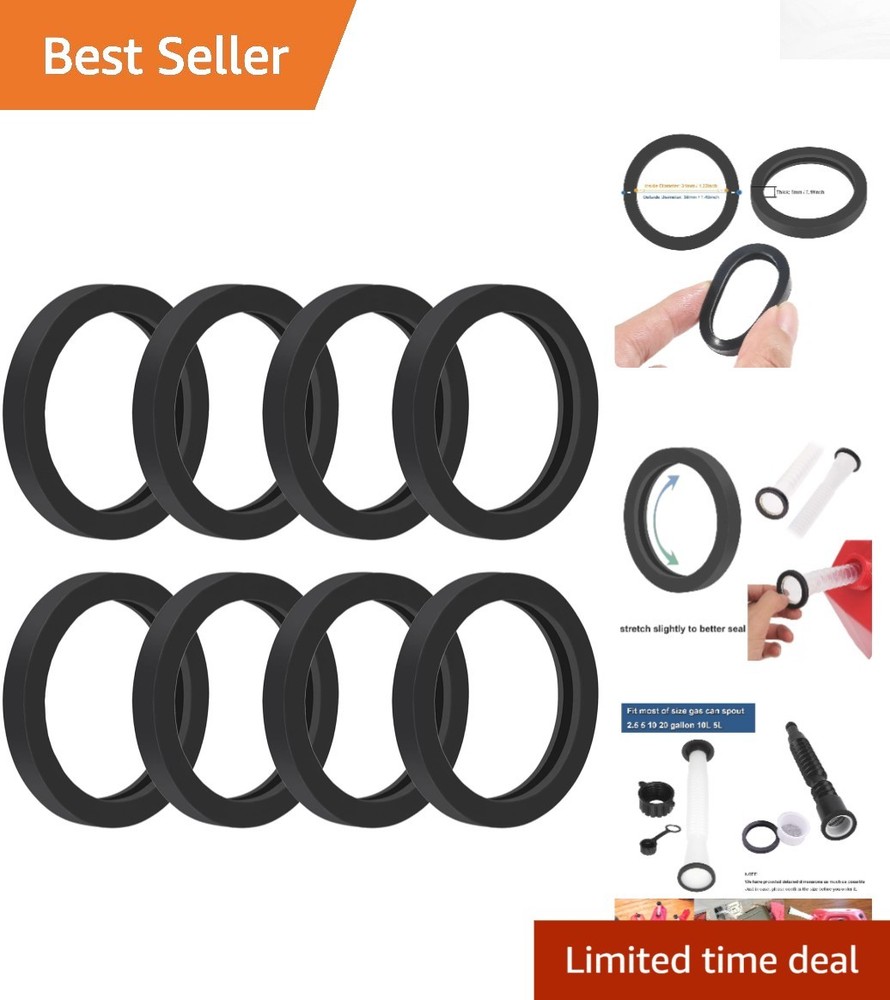 Universal Gas Can Replacement Seals – 8PCS Rubber Gaskets for 5/10/20 Gallons