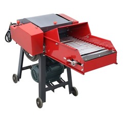 6 Blade Hay Cutter with Conveyor Belt Grass Grinder Corn Wheat 500-1000KG/H 220V