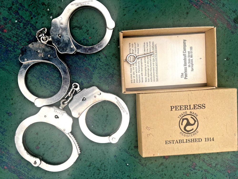 PEERLESS HANDCUFF Co. Springfield MA. 2 Pair of cuffs