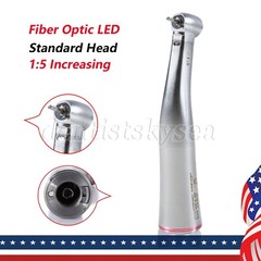 1-5 Dental LED 1:5 Increasing Fiber Optic Contra Angle Handpiece Standard Head