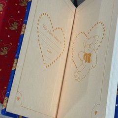 2 Vtg Nelson-Regency 1990s Fabric Covered Teddy Bear Lined Blank Journals NOS