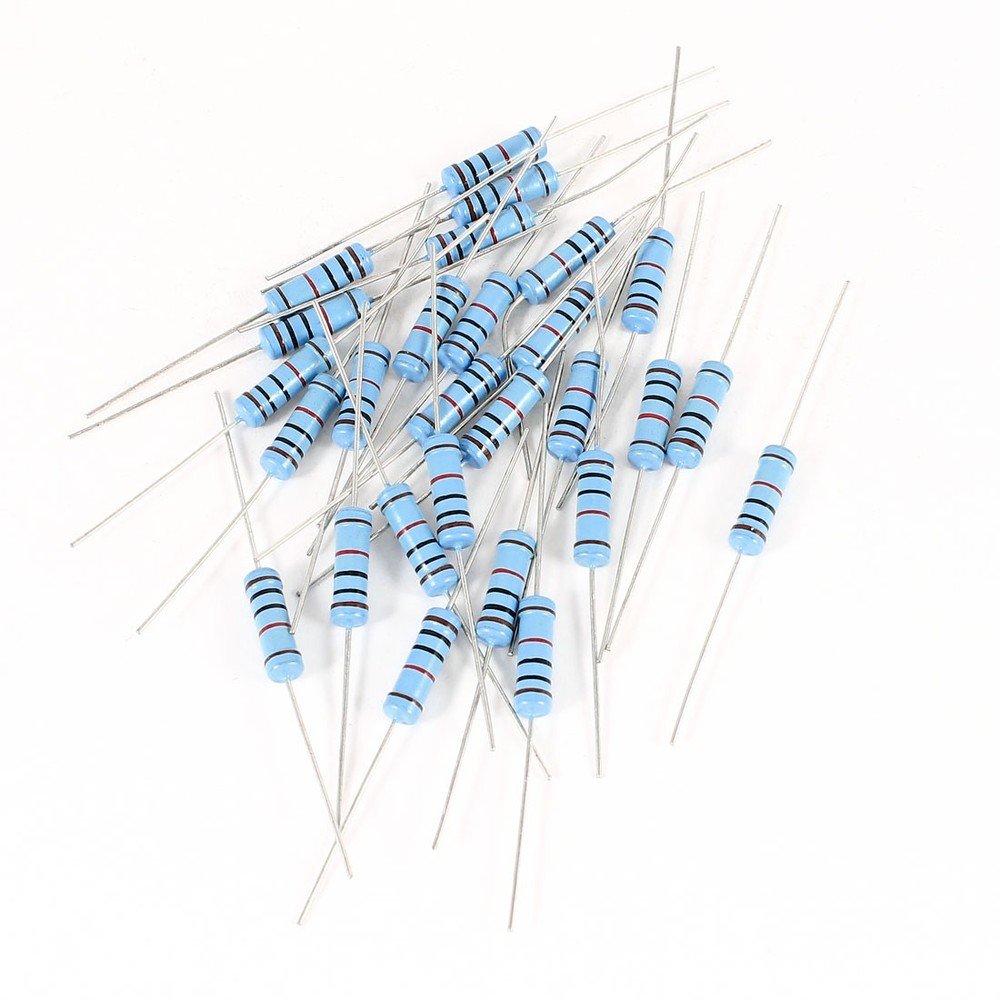 10pcs 2W 1% Tolerance 10K Ohm Through Hole Axial Flameproof Metal Film Resistor