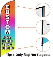 Custom Advertising Feather Flag Personalized Logo Text Sign for Outside Business